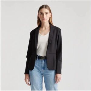 QUINCE Ultra-Stretch Ponte Black Blazer